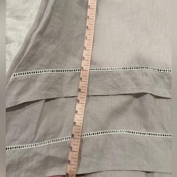 Et’Lois cream linen blouse 3/4 length sleeves natural fiber - Picture 7 of 7